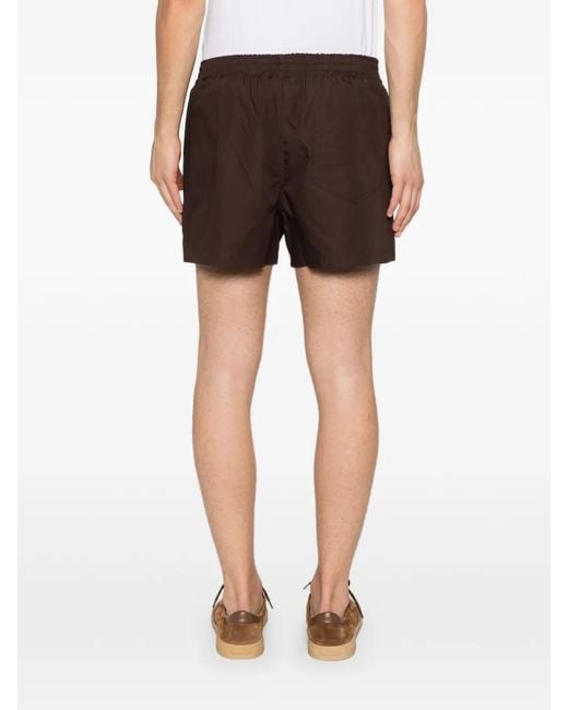 A.P.C. Brown Elasticated-Waistband Shorts for men