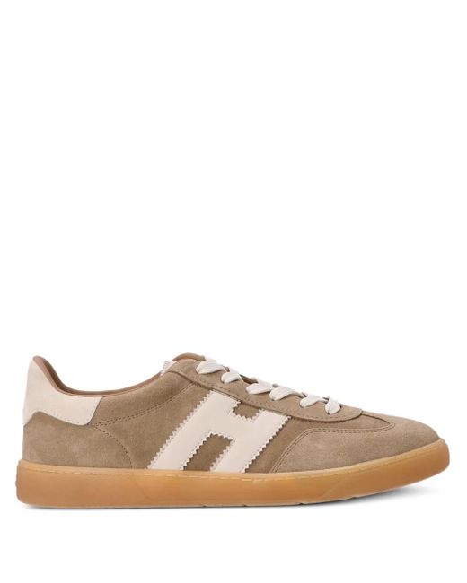 Hogan Brown Cool Low-Top Leather Sneakers for men