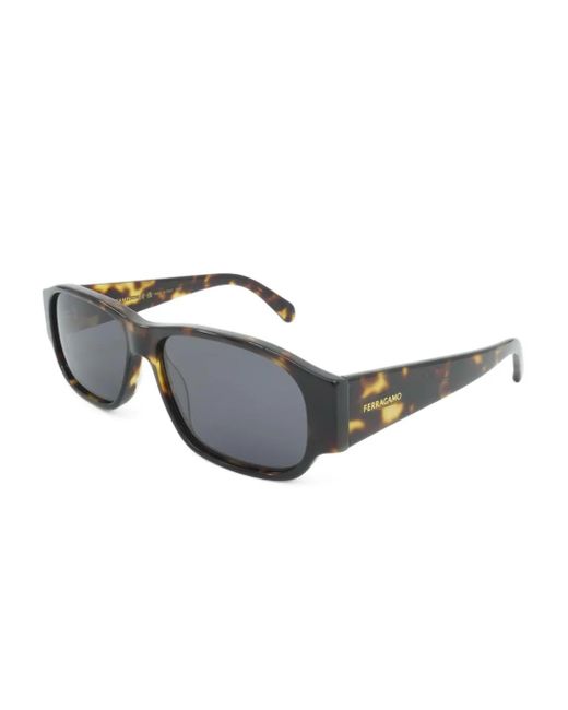 Ferragamo Eyewear Gray Rectangle-Frame Sunglasses for men
