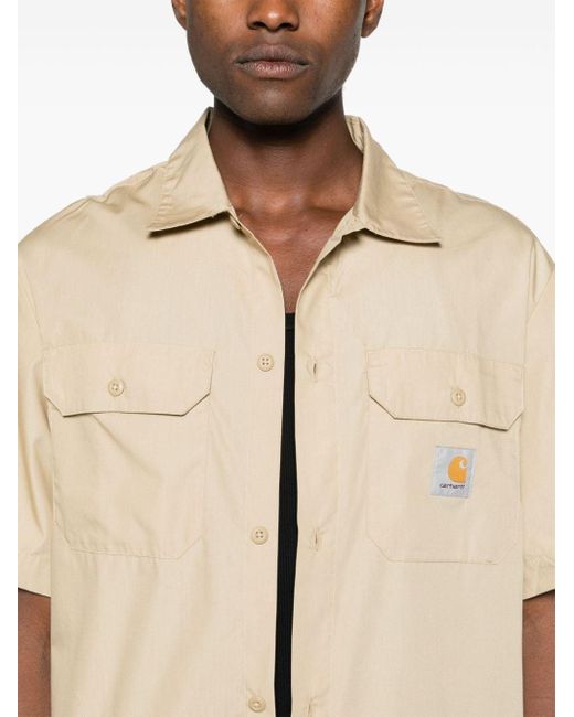Craft logo-patch shirt Carhartt de hombre de color Natural