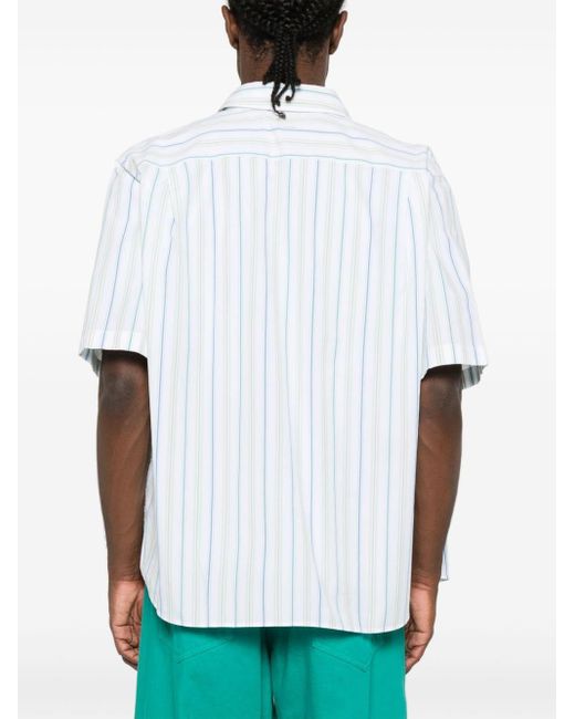 Acne White Striped Cotton Shirt