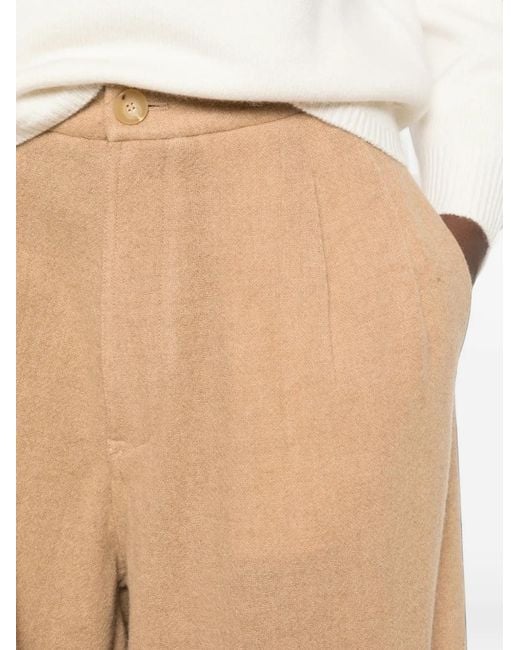 DARKPARK White Phebe Pleated Wool Trousers