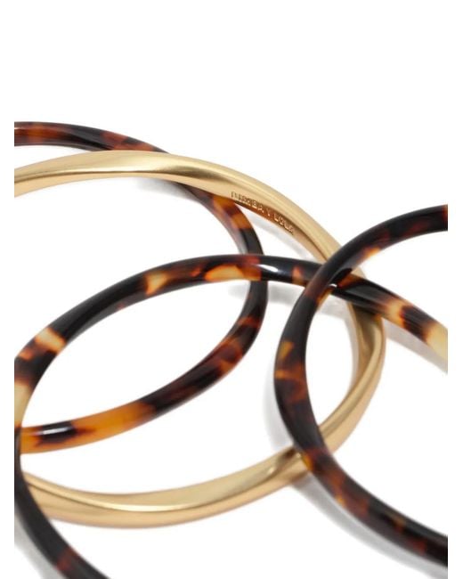 Bimba Y Lola Brown Set Of Four Bracelets With Tortoiseshell Effect And Matte Finish