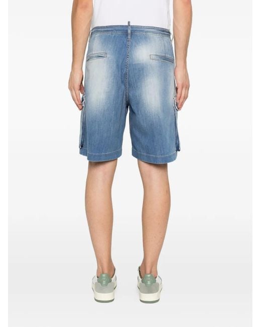 DSquared² Blue Classic Five Pocket Denim Casual Shorts for men