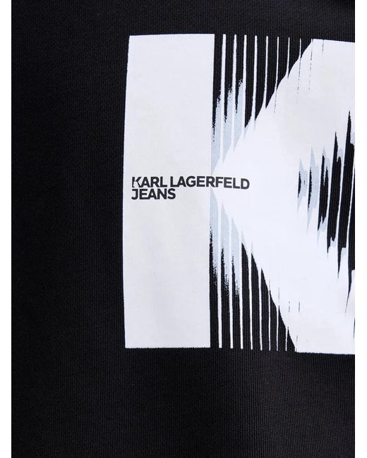 Karl Lagerfeld Blue Graphic-Print Hoodie for men