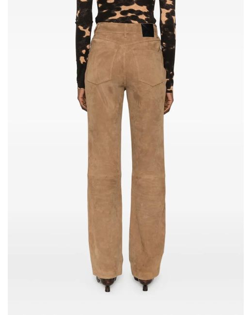 Nanushka Brown Five-Pocket Trousers