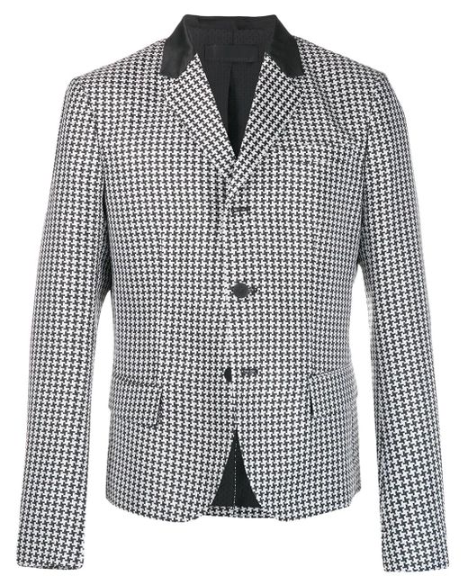 Haider Ackermann Gray Houndstooth Button Jacket for men
