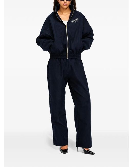Willy Chavarria Blue Ruff Rider Pinstripe Track Pants