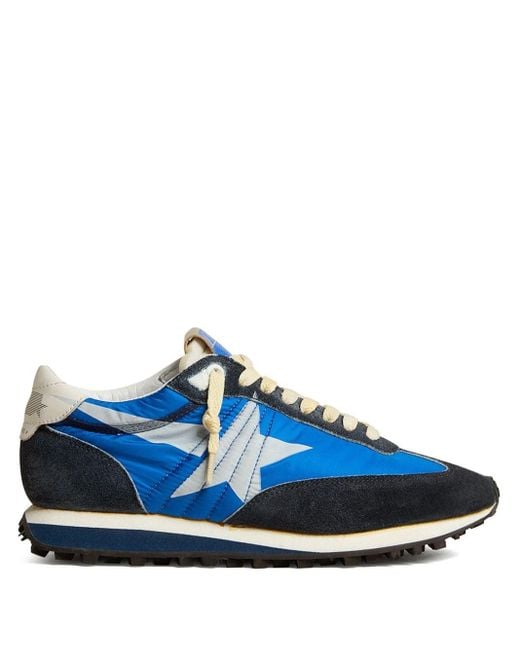 Golden Goose Deluxe Brand Blue Running Marathon Sneakers mit Einsätzen