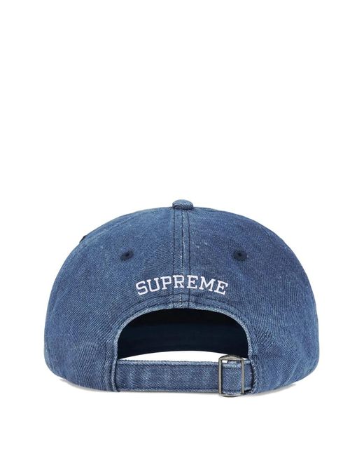 Supreme Blue Splatter 6-Panel Baseball Cap for men