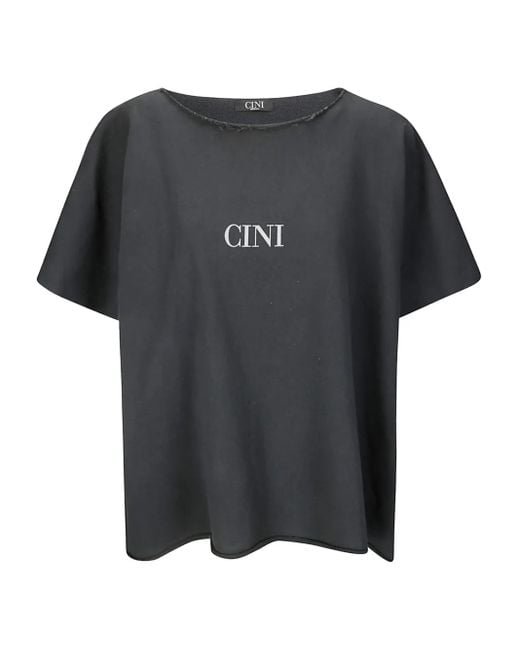 Cini Black Logo-Print T-Shirt