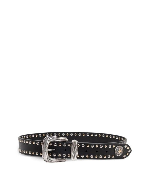 KATE CATE White Floyd Studded Belt