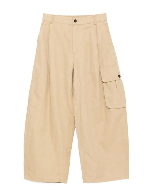 Pantaloni A Gamba Ampia Con Pieghe di CROQUIS in Natural da Uomo