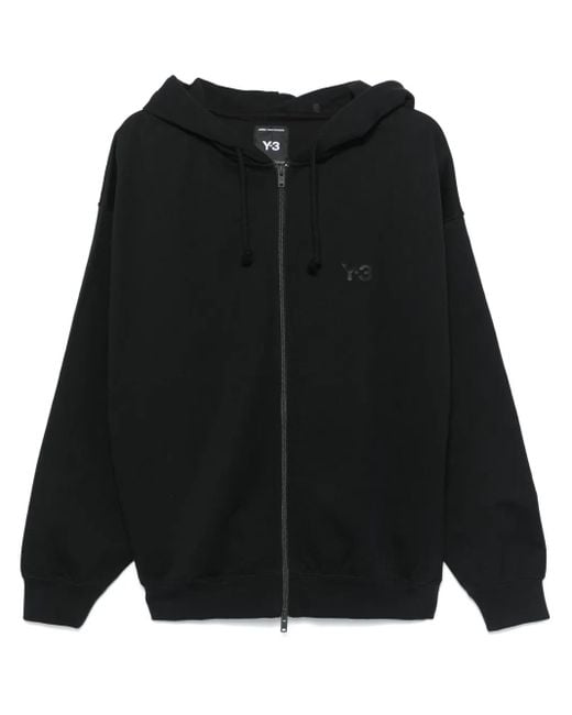 Sudadera con capucha y cremallera Y-3 de hombre de color Black