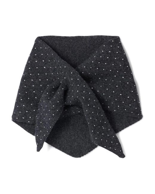 Sandro Gray Embellished Scarf