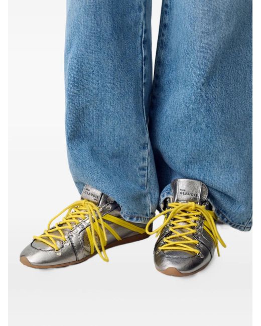 Claudie Pierlot Yellow Gestreifte Sneakers