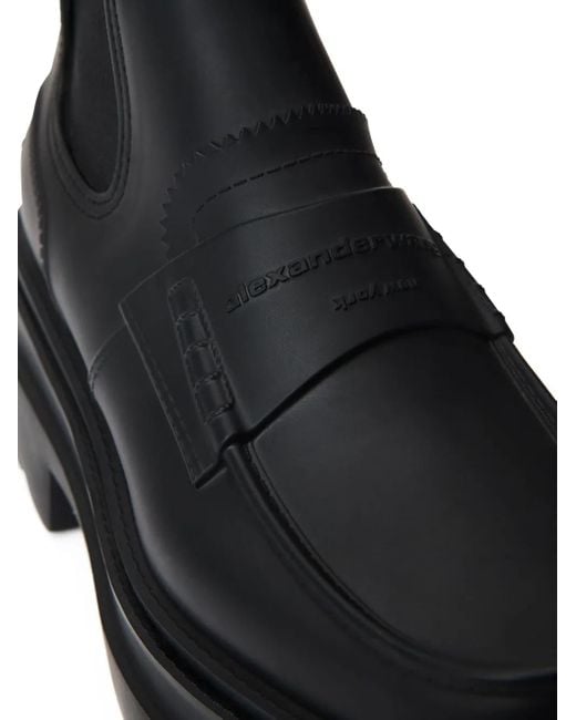 Alexander Wang Black Carter Panelled Leather Chelsea Boots