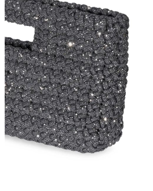 HIBOURAMA Gray Livia Gem Top-Handle Tote Bag