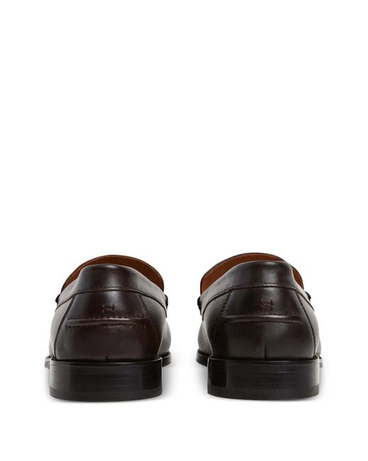 Hackett Black Hand-Stitched Saddle Loafers for men