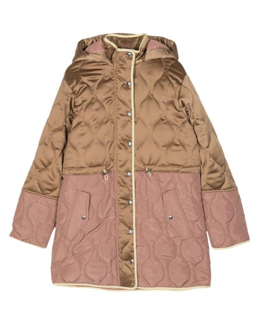 PS by Paul Smith Natural Two-tone Quilted Coat