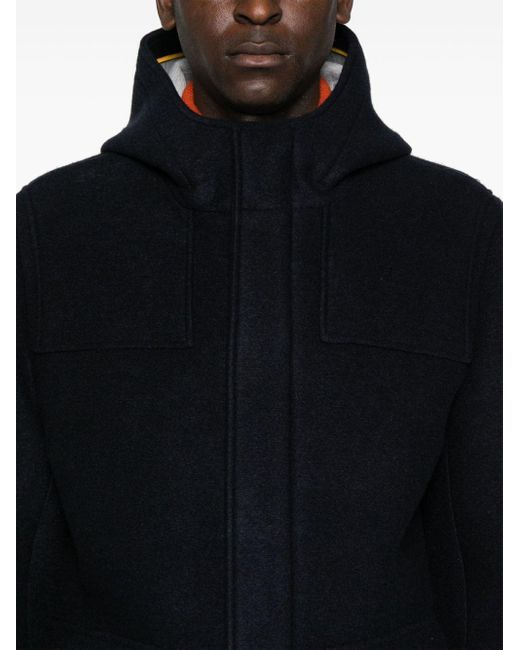 Manuel Ritz Black Hooded Coat for men