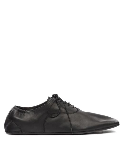 MM6 by Maison Margiela Black Square-Toe Oxford Shoes for men