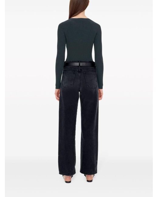 Jonathan Simkhai Green Giuliana Ribbed-Knit Top