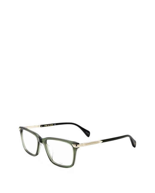 Rag & Bone Natural Rectangle-Frame Glasses for men