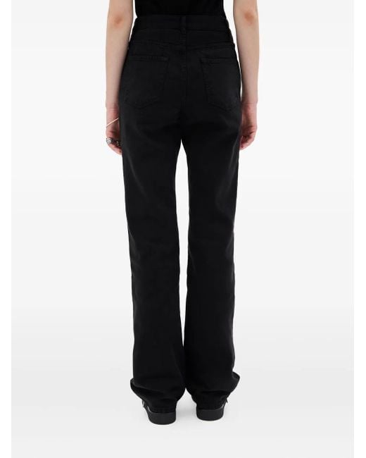 Pantalones Ona 5 Pocket acampanados Ann Demeulemeester de color Black