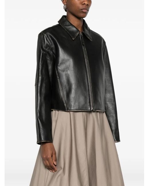 Low Classic Black Collared Zip Jacket