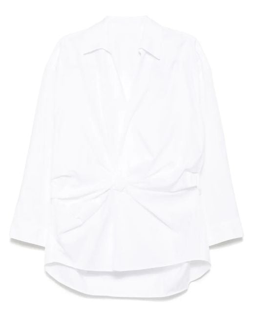 JNBY White V-Neck Shirt