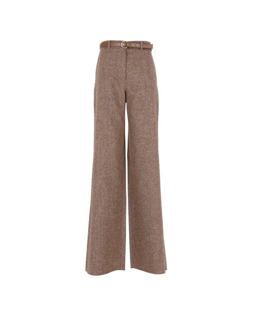 Max Mara Brown Belted Trousers