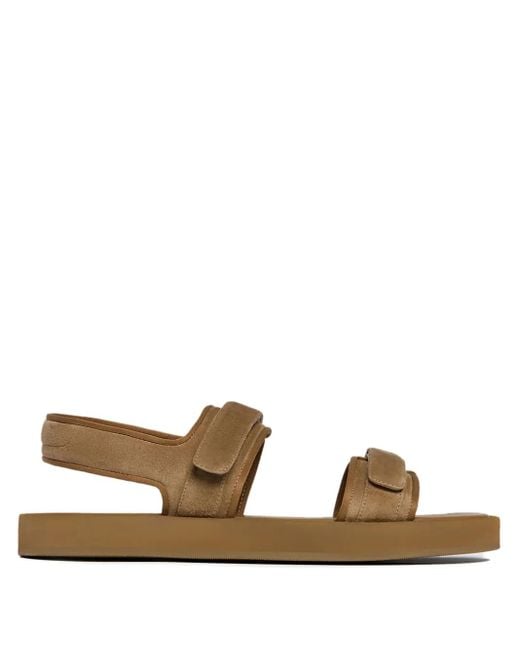 12 STOREEZ Brown Touch-Strap Suede Sandals for men