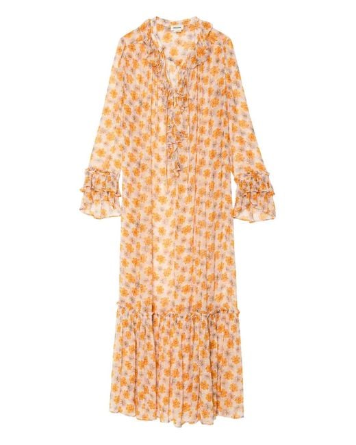 Zadig & Voltaire Natural Ralicel Floral Maxi Dress