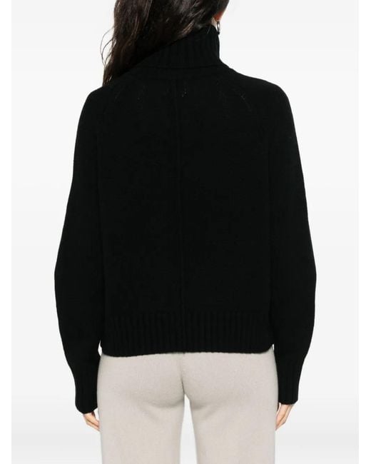 Allude Black High-Neck Sweater