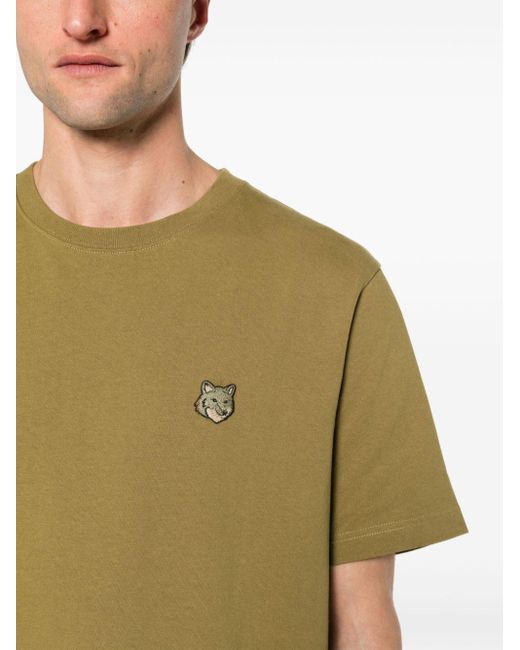| T-shirt patch volpe | male | VERDE | S di Maison Kitsuné in Green da Uomo