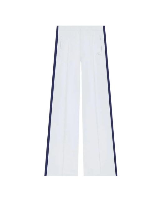 Courreges White Side-Stripe Pressed-Crease Track Pants