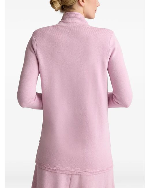 St. John Pink Pocket Button Knit Jacket