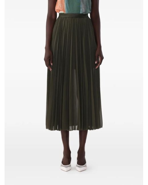 Jason Wu Chiffon Plooirok in het Black