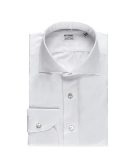 Borriello White Chemise Spaccanapoli À Col Italien for men