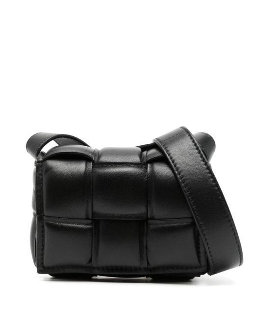 Bottega Veneta Black Padded Cassette Shoulder Bag