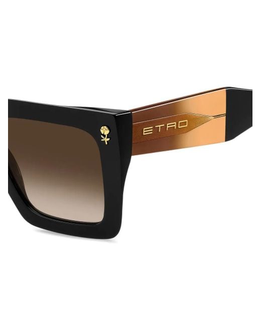 Etro Black Square-Frame Sunglasses