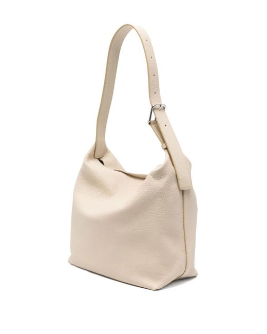 The Row White Isa Buckle-Fastening Leather Shoulder Bag