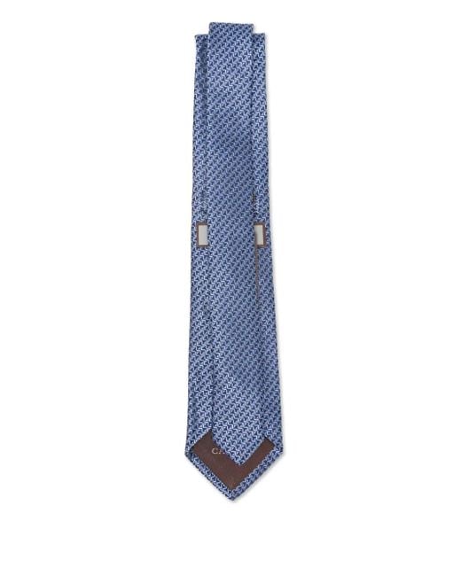 Canali Blue Patterned Tie for men
