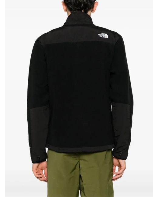 The North Face Black Logo-Print Fleece Jacket for men