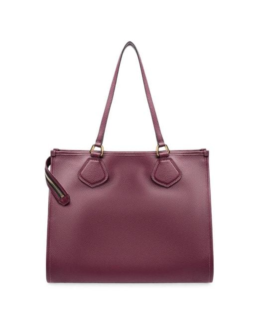 Lancel Red Jour Patchwork Leather Tote Bag
