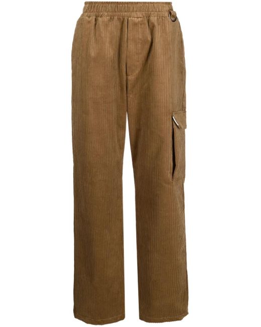 FAMILY FIRST Natural Corduroy Straight-Leg Trousers for men