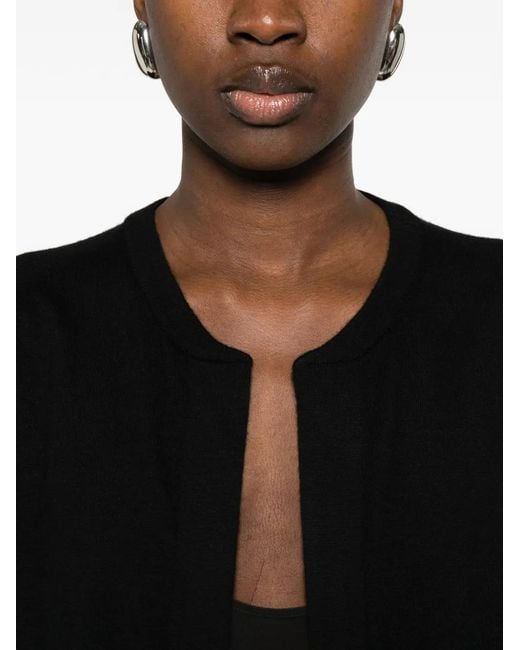 Frenckenberger Black Open-Front Cardigan