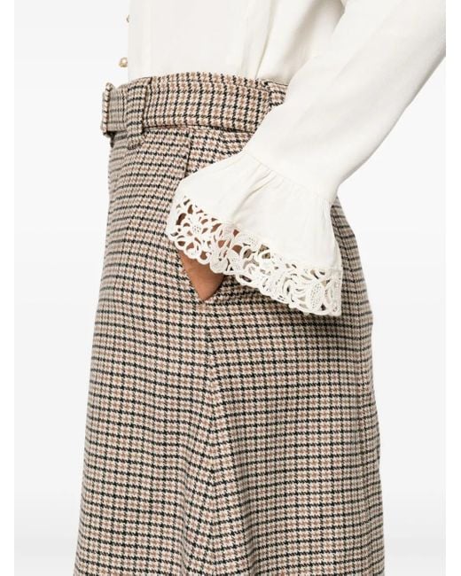 Zimmermann ベルテッド プリーツスカート Gray