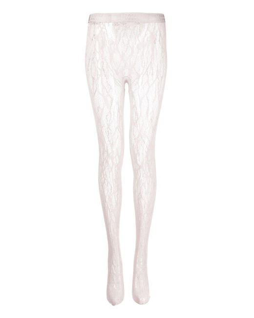 Wolford Snake Lace Tights in White | Lyst